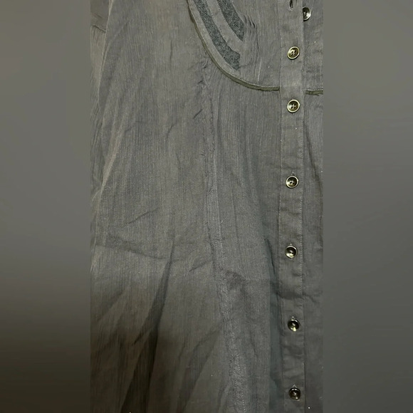 NWT Free People Midnight Navy Amore Gauze Button Down Shirt Size Small - Picture 12 of 13